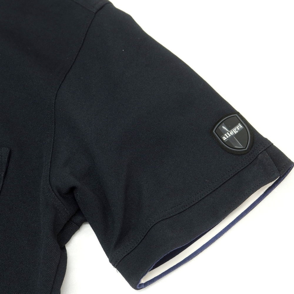 【中古】アレグリ Allegri コットンポリエステル 半袖ポロシャツ ブラックネイビー【 46 】【 状態ランクB 】【 メンズ 】