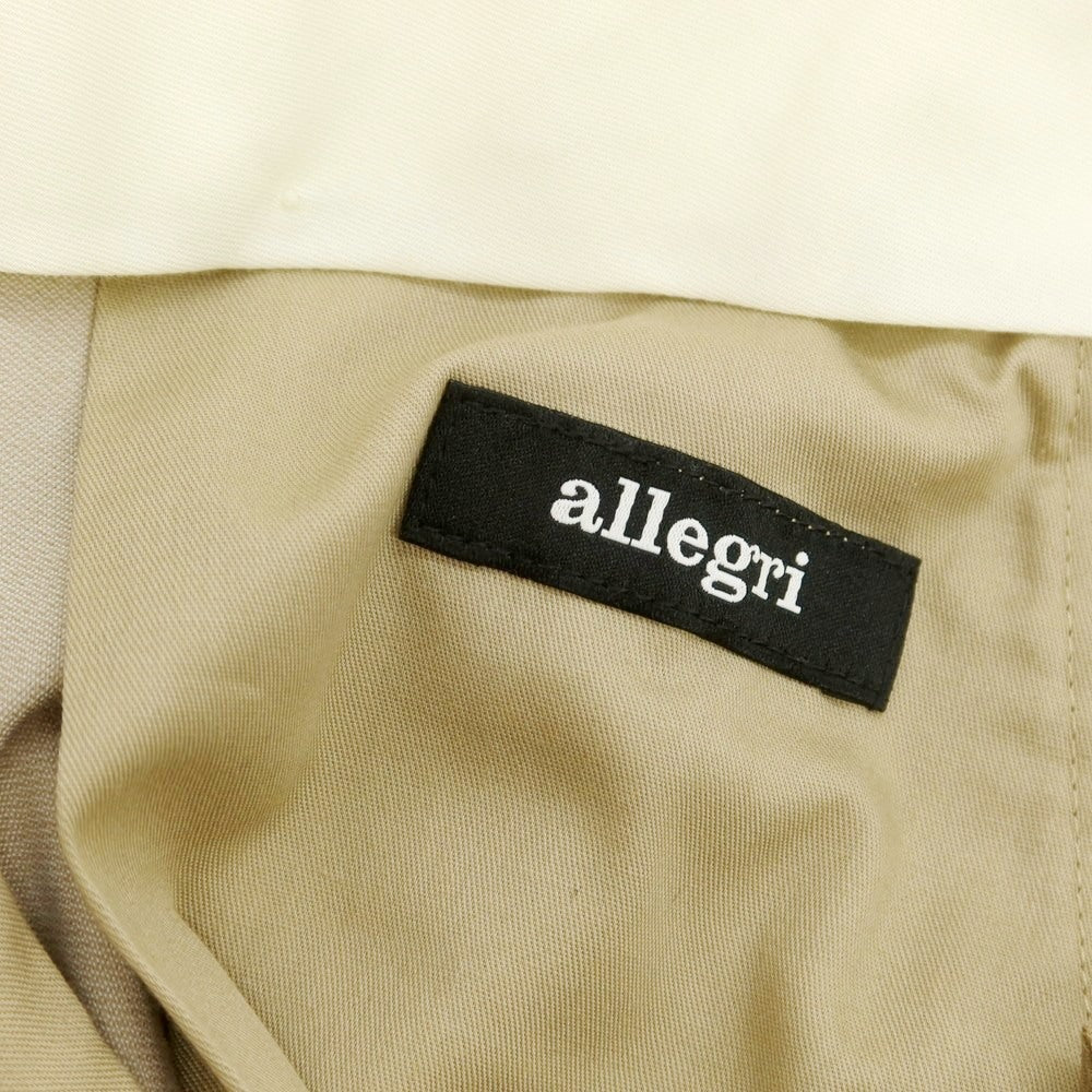 【中古】アレグリ Allegri コットンポリエステル カジュアルスラックスパンツ ベージュ【 M(80) 】【 状態ランクA 】【 メンズ 】