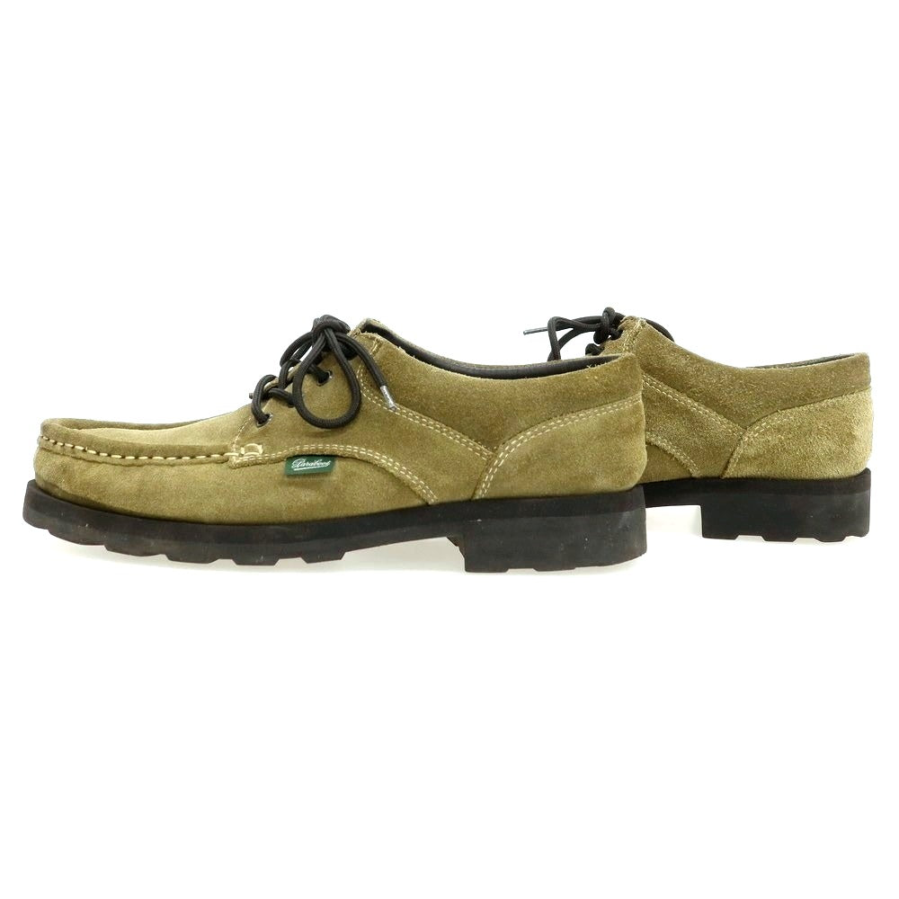 【中古】パラブーツ Paraboot THIERS スエード モカシンシューズ オリーブ系【 9 】【 状態ランクB 】【 メンズ 】