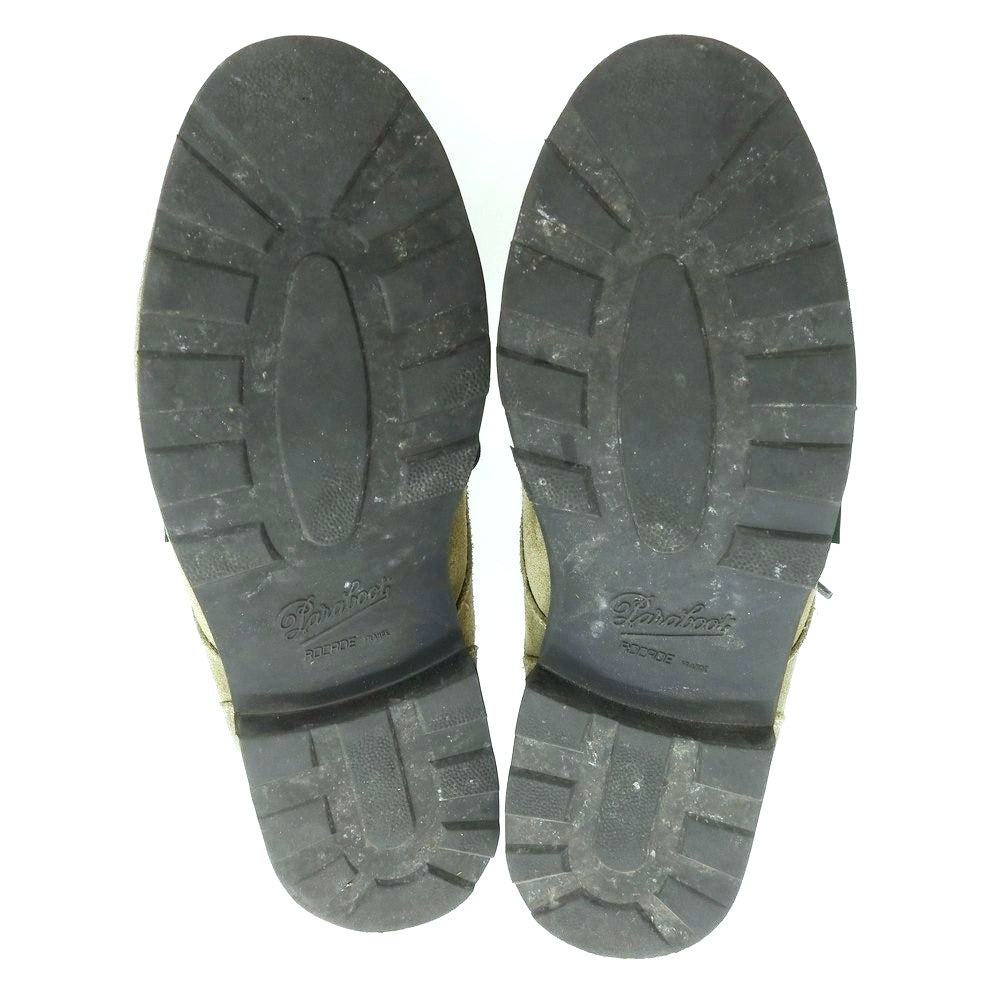 【中古】パラブーツ Paraboot THIERS スエード モカシンシューズ オリーブ系【 9 】【 状態ランクB 】【 メンズ 】