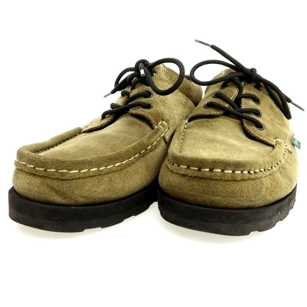 【中古】パラブーツ Paraboot THIERS スエード モカシンシューズ オリーブ系【 9 】【 状態ランクB 】【 メンズ 】