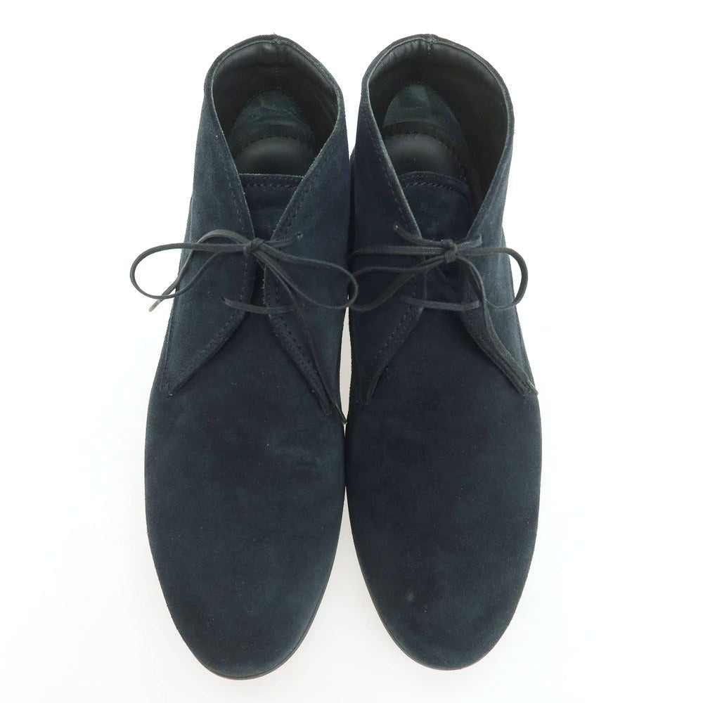 【中古】エルメネジルドゼニア Ermenegildo Zegna スエード チャッカブーツ ネイビー【 9EEE 】【 状態ランクB 】【 メンズ 】