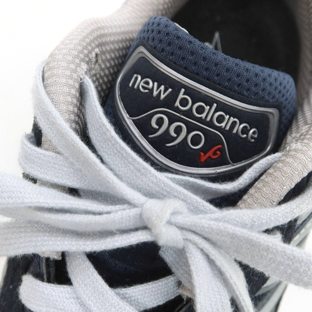 【中古】ニューバランス NEW BALANCE M990 NV6 USA製 スニーカー ネイビー【 27.5 】【 状態ランクA 】【 メンズ 】