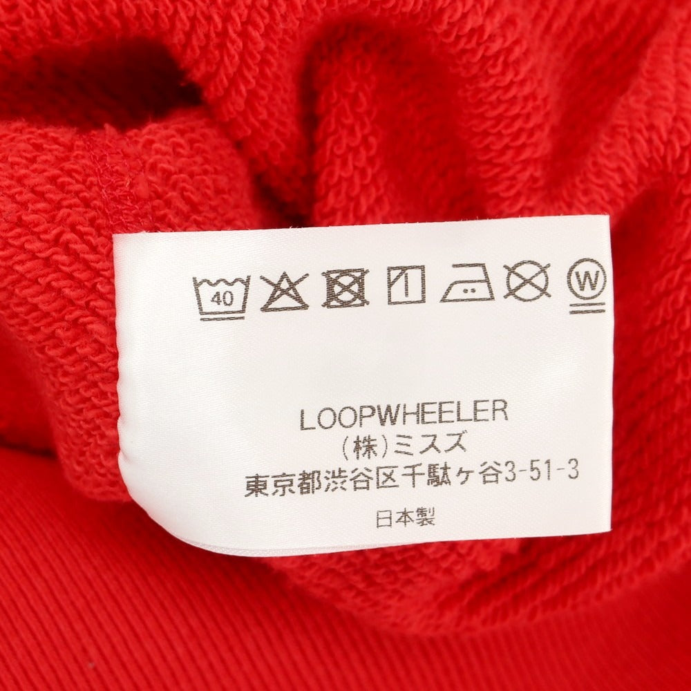 【中古】ループウィラー LOOPWHEELER BEAMS PLUS別注 コットン スウェット プルオーバー パーカー レッド【 XL 】【 状態ランクB 】【 メンズ 】