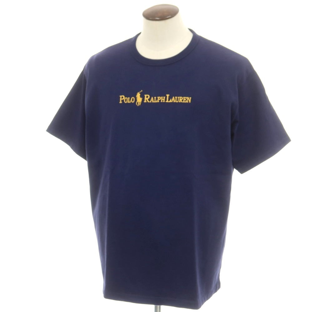 【中古】ポロ ラルフローレン Polo Ralph Lauren BEAMS別注 コットンレーヨン クルーネック 半袖Tシャツ ネイビー【 L 】【 状態ランクB 】【 メンズ 】