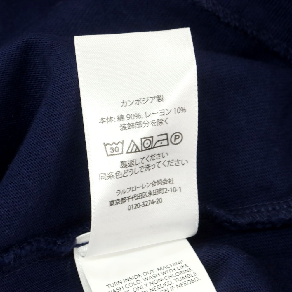 【中古】ポロ ラルフローレン Polo Ralph Lauren BEAMS別注 コットンレーヨン クルーネック 半袖Tシャツ ネイビー【 L 】【 状態ランクB 】【 メンズ 】