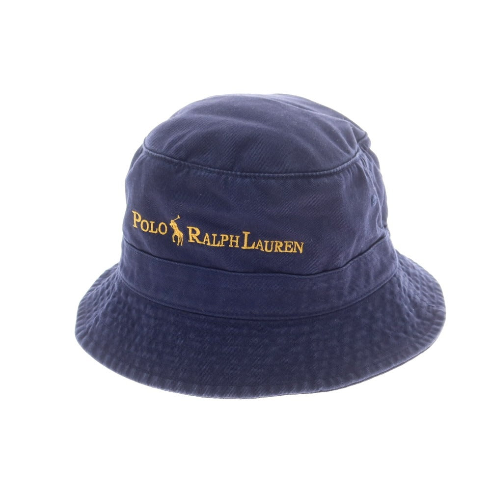 【中古】ポロ ラルフローレン Polo Ralph Lauren BEAMS別注 コットン バケットハット ライトネイビー【 状態ランクB 】【 メンズ 】