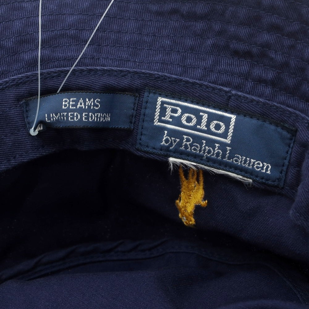 【中古】ポロ ラルフローレン Polo Ralph Lauren BEAMS別注 コットン バケットハット ライトネイビー【 状態ランクB 】【 メンズ 】