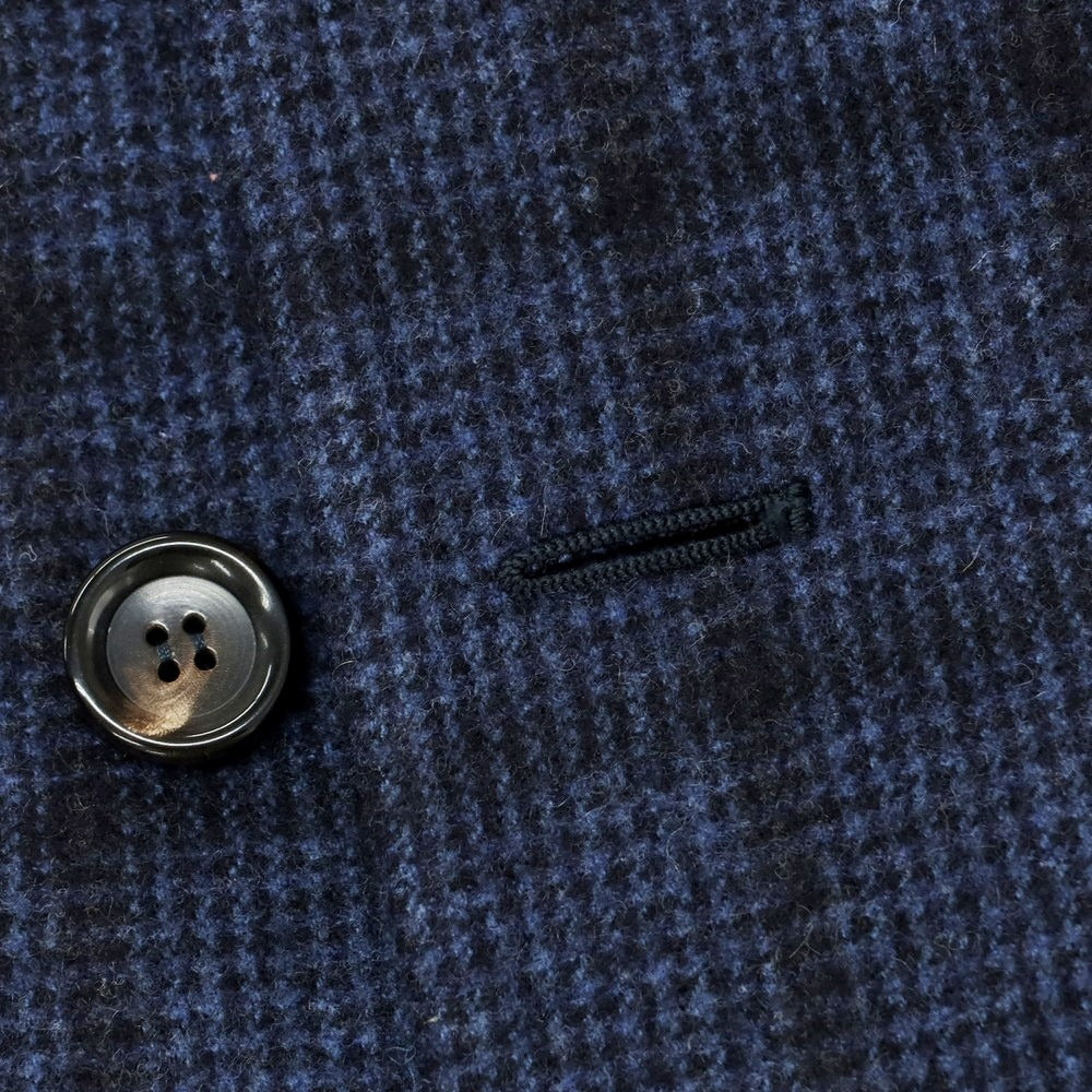 【中古】スティレ ラティーノ STILE LATINO ウールカシミヤ チェック ダブル6B テーラードジャケット ライトネイビーxブラック【 48 】【 状態ランクB 】【 メンズ 】