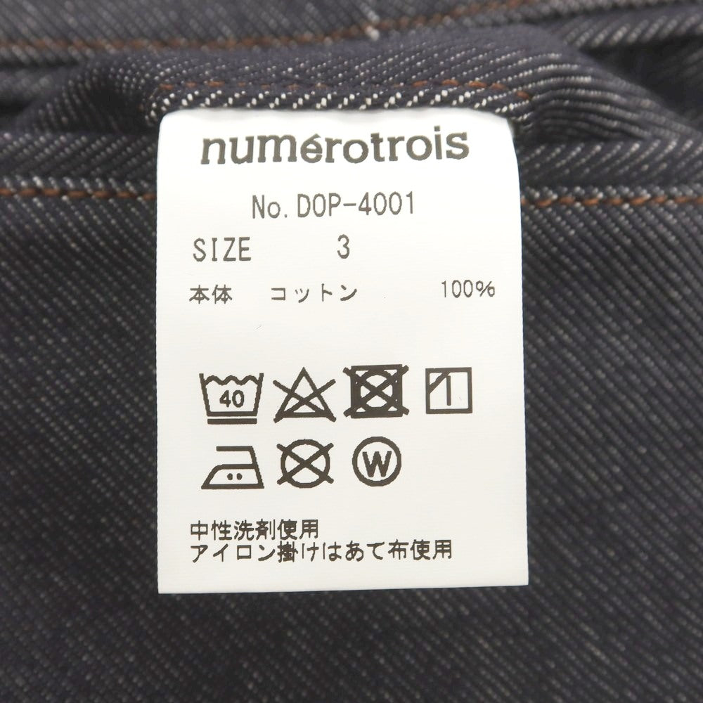 【中古】ヌメロトワ numerotrois コットン デニム ショートパンツ ネイビー【 3 】【 状態ランクB 】【 メンズ 】