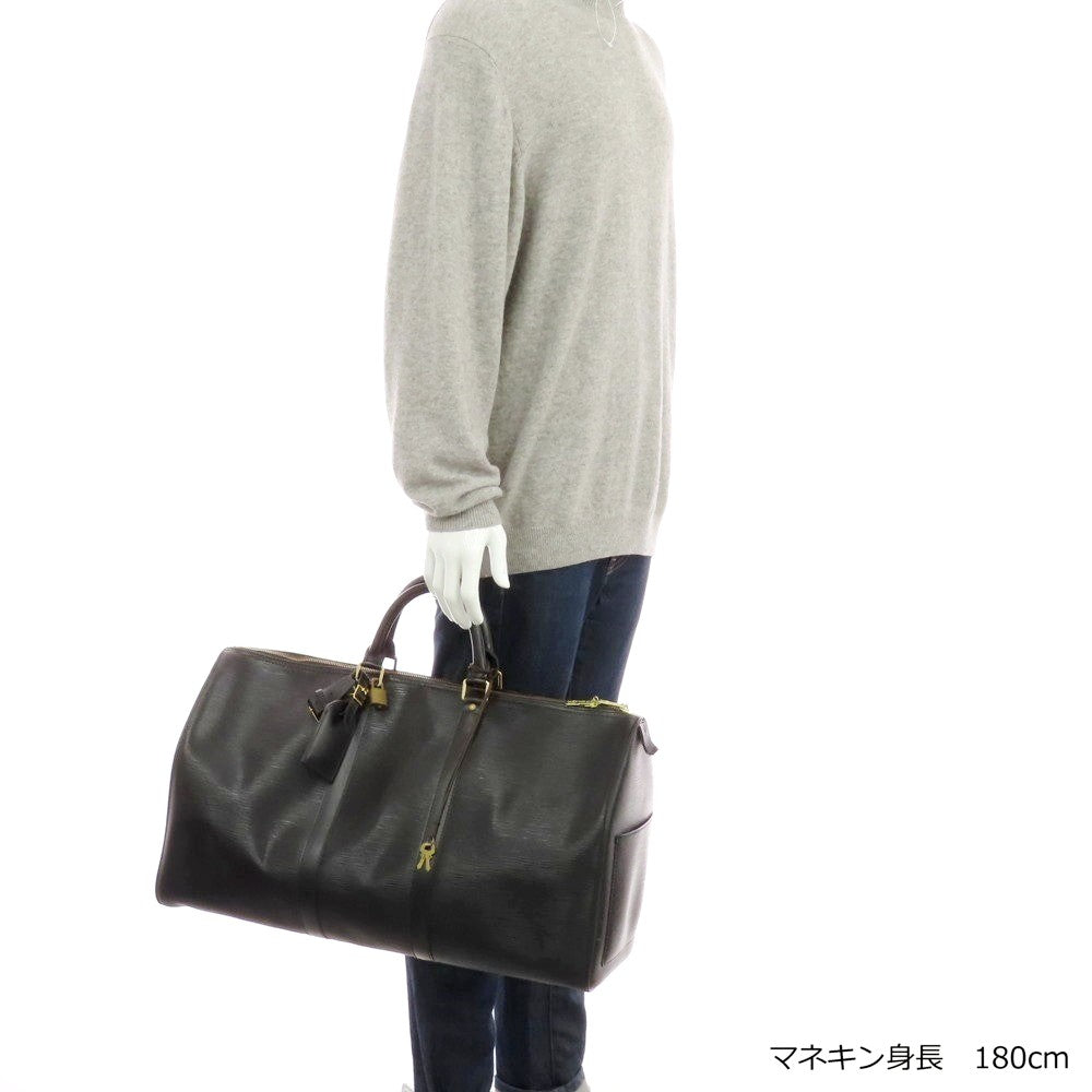 【中古】ルイ ヴィトン LOUIS VUITTON エピ キーポル50 ボストンバッグ ブラック【 状態ランクC 】【 メンズ 】