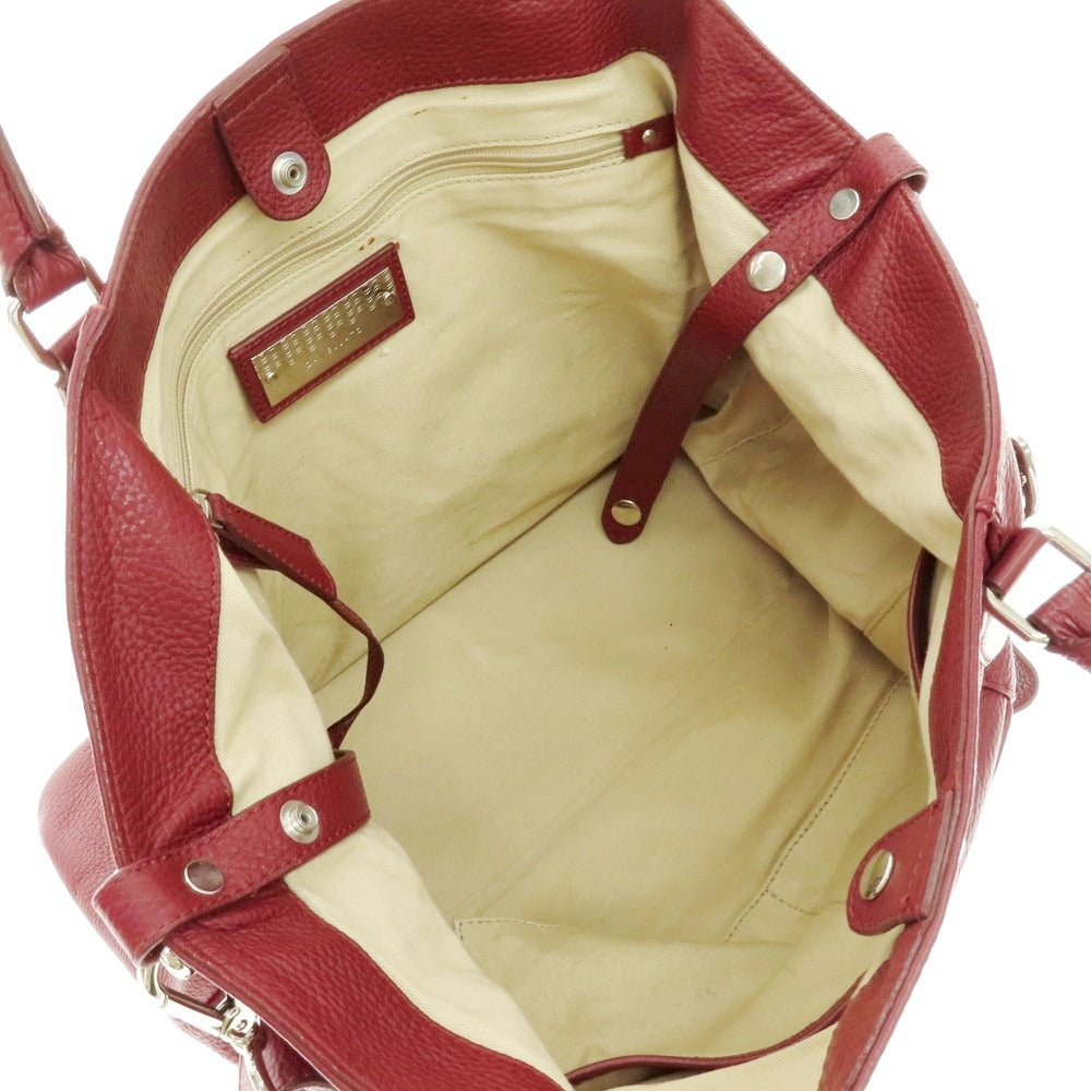 【中古】ザネラート ZANELLATO シュリンクレザー トートバッグ ダークレッド【 状態ランクC 】【 メンズ 】