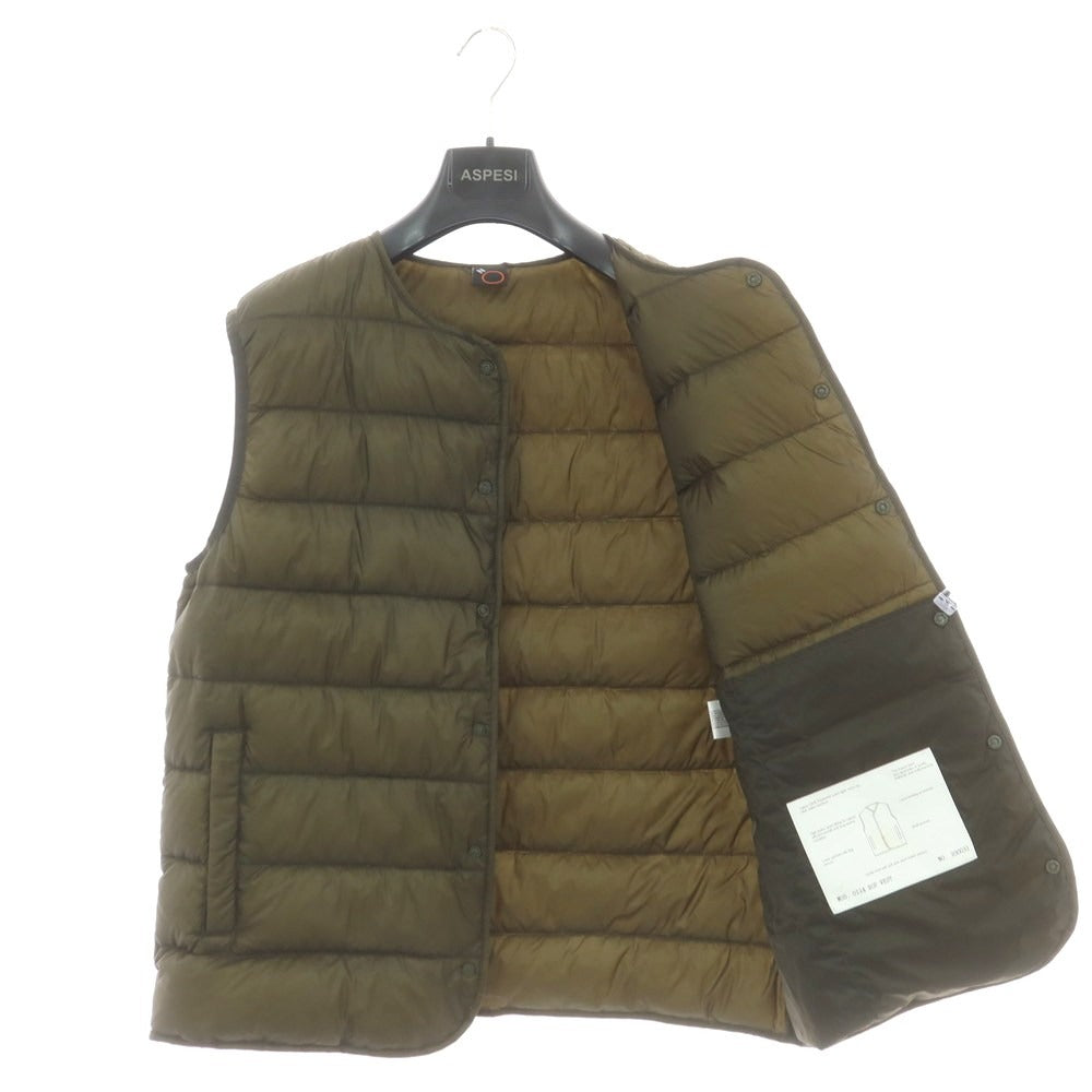 【新品】アスペジ ASPESI ナイロン ダウンベスト オリーブ【 L 】【 状態ランクN 】【 メンズ 】