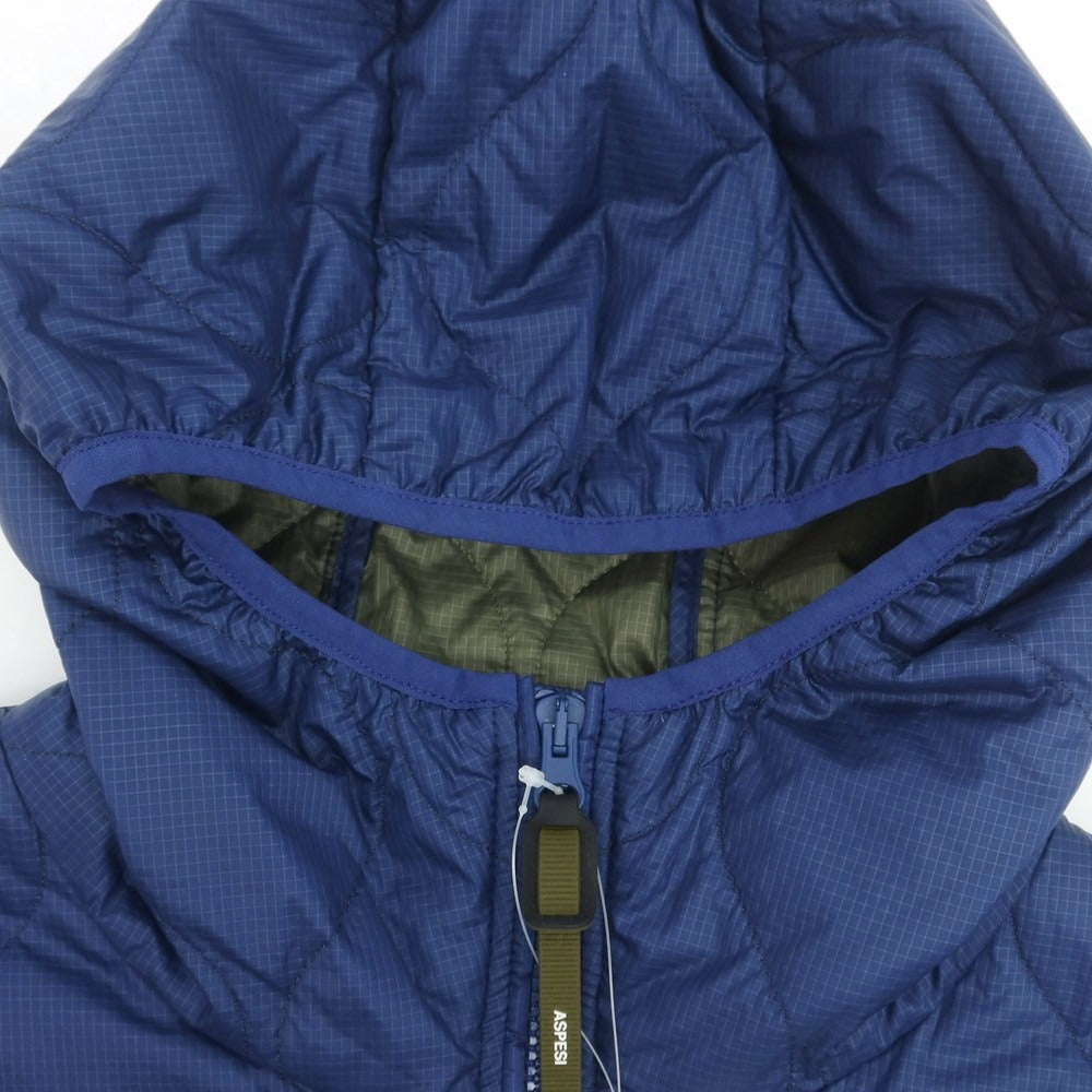 【新品】アスペジ ASPESI ナイロン 中綿 フーデッドブルゾン ブルー【 M 】【 状態ランクN 】【 メンズ 】