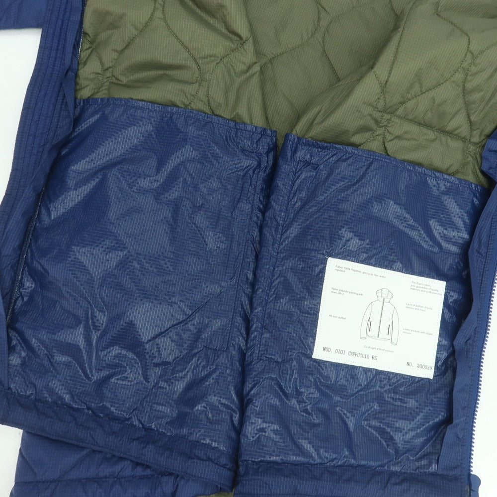 【新品】アスペジ ASPESI ナイロン 中綿 フーデッドブルゾン ブルー【 M 】【 状態ランクN 】【 メンズ 】