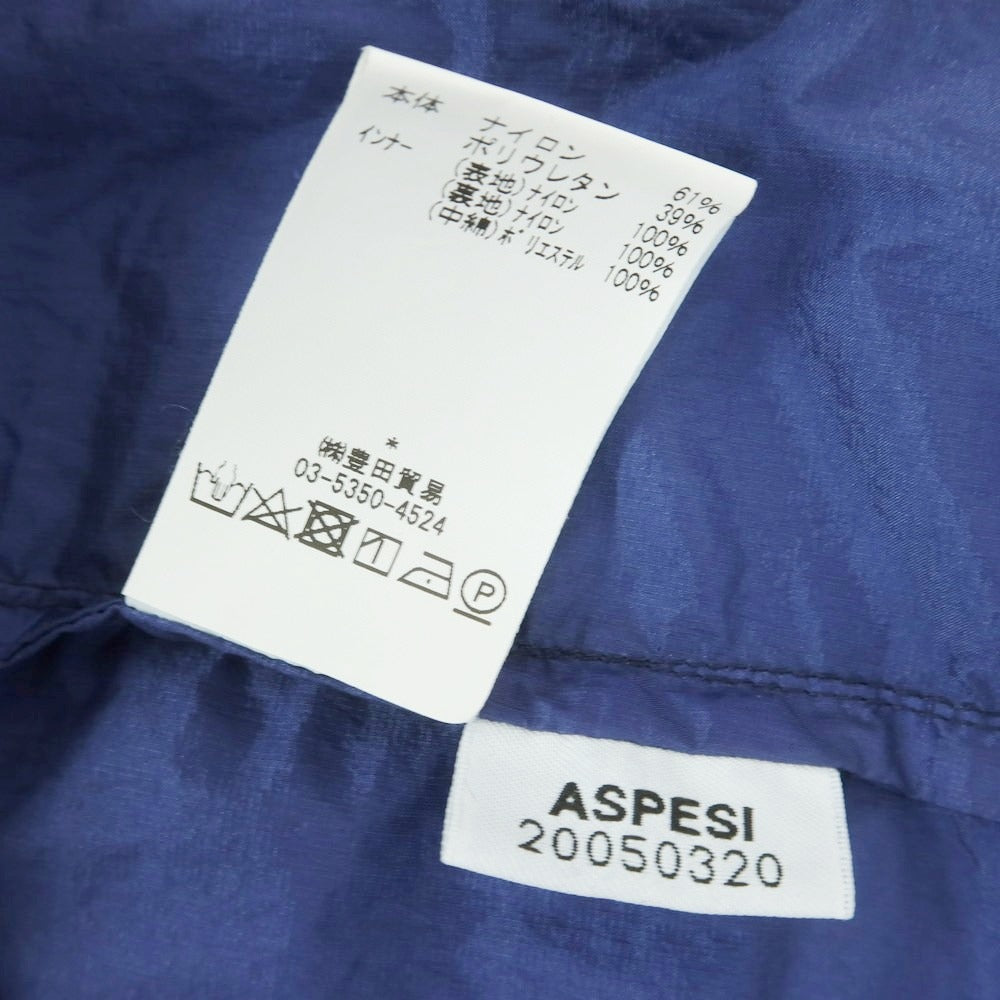 【新品アウトレット】アスペジ ASPESI キルティングライナー シェルジャケット ブルー【 M 】【 状態ランクN- 】【 メンズ 】