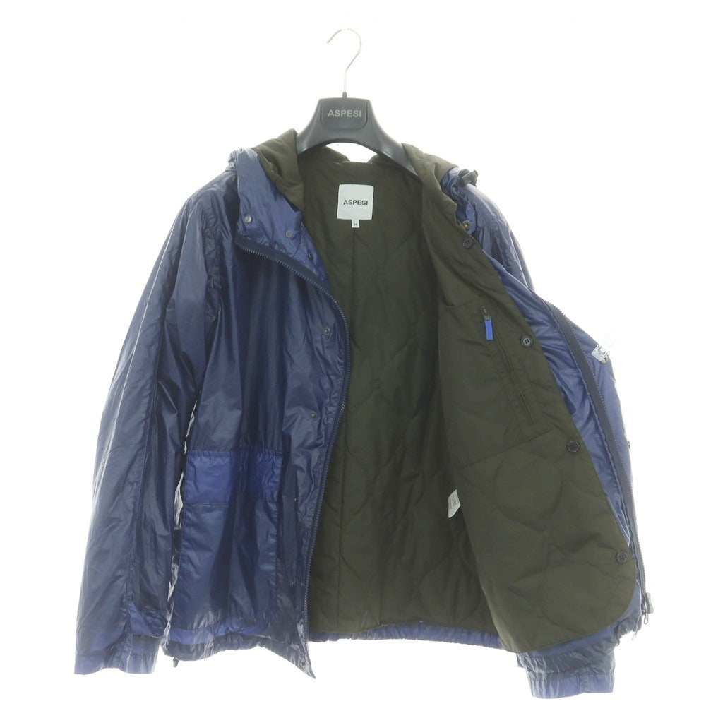 【新品アウトレット】アスペジ ASPESI キルティングライナー シェルジャケット ブルー【 XL 】【 状態ランクN- 】【 メンズ 】