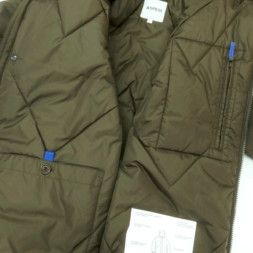 【新品】アスペジ ASPESI ポリエステル 中綿ブルゾン オリーブ【 L 】【 状態ランクN 】【 メンズ 】