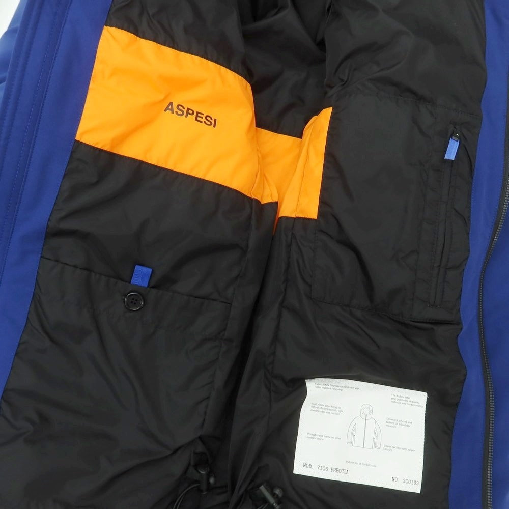 【新品アウトレット】アスペジ ASPESI ポリエステル ダウンジャケット ブルー【 XL 】【 状態ランクN- 】【 メンズ 】