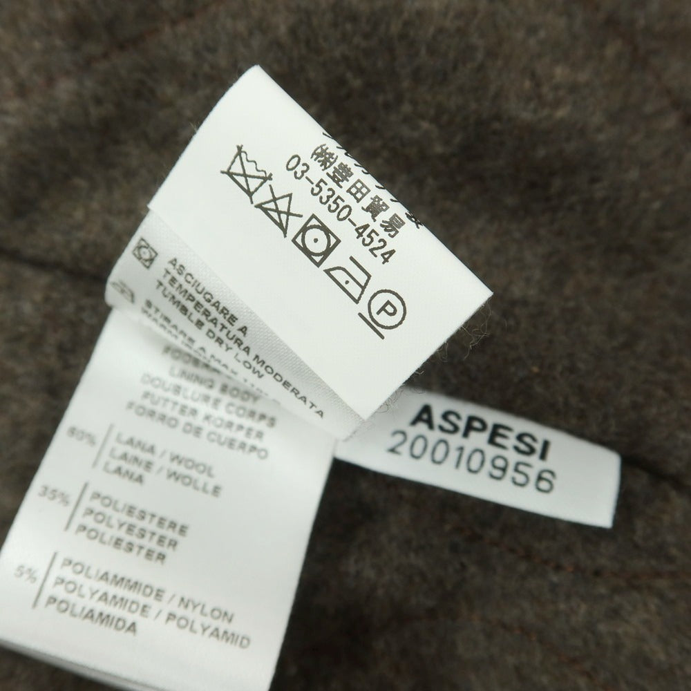 【新品】アスペジ ASPESI ポリエステル 中綿 M-65 ミリタリージャケット ダークブラウン【 XXL 】【 状態ランクN 】【 メンズ 】