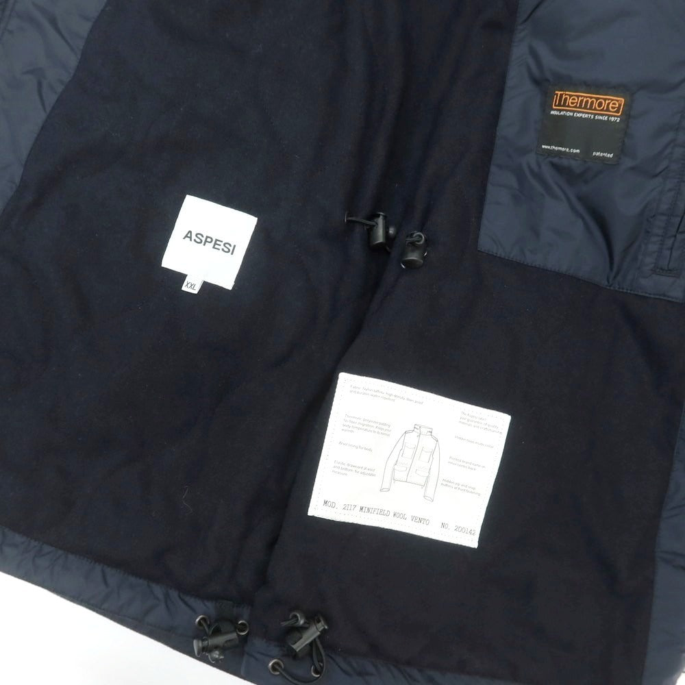 【新品】アスペジ ASPESI ポリエステル 中綿 M-65 中綿ブルゾン ダークネイビー【 XXL 】【 状態ランクN 】【 メンズ 】