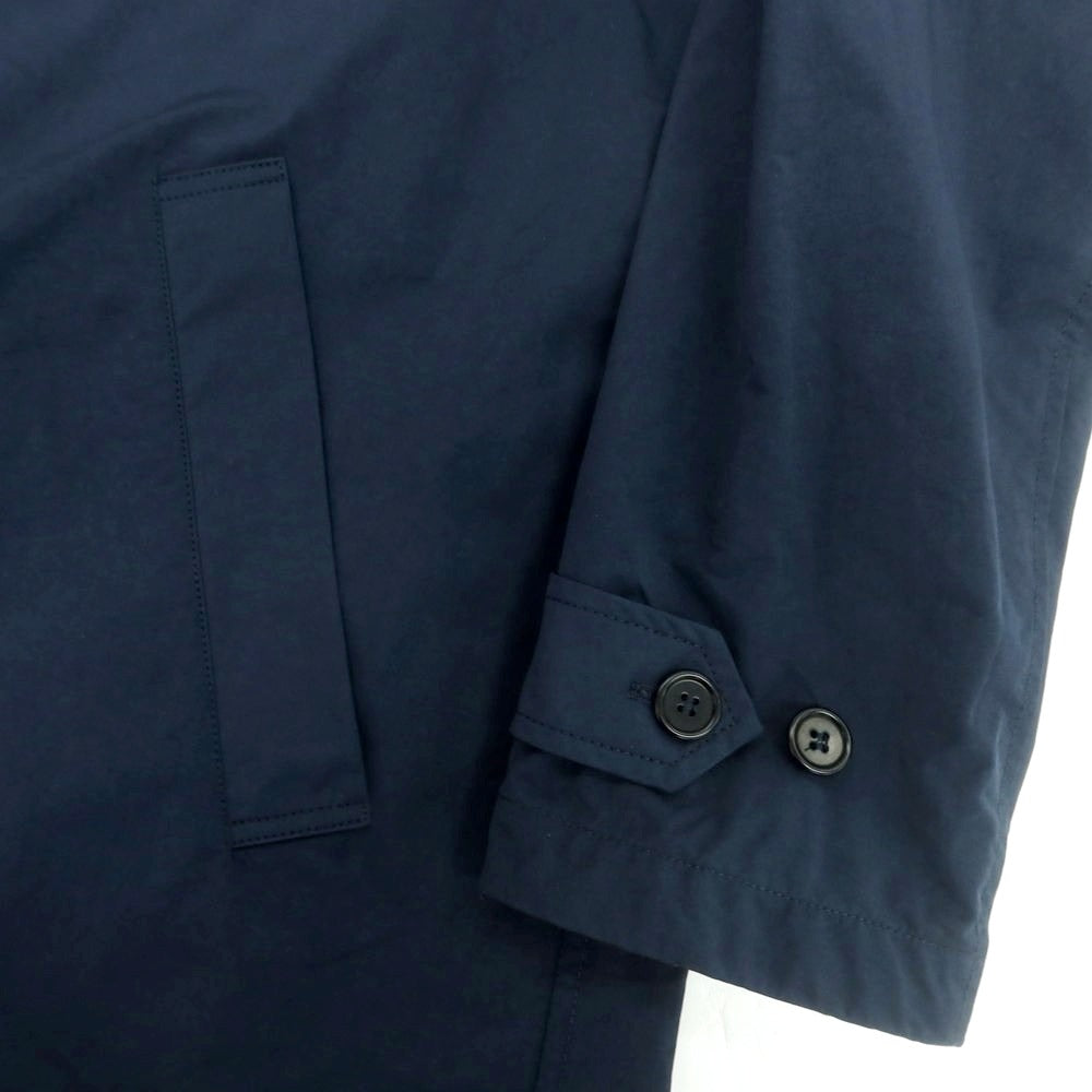 【新品】アスペジ ASPESI ポリエステルナイロン ステンカラーコート ネイビーブルー【 XL 】【 状態ランクN 】【 メンズ 】