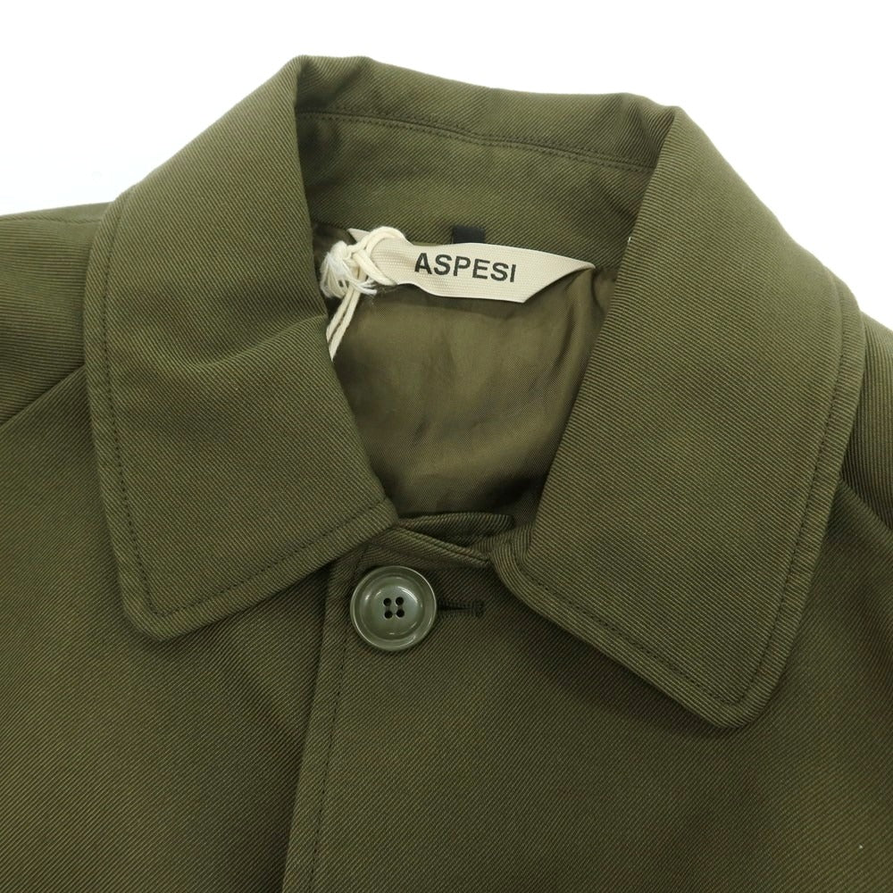 【新品】アスペジ ASPESI コットンポリエステル 中綿 ステンカラーコート オリーブ【 S 】【 状態ランクN 】【 メンズ 】