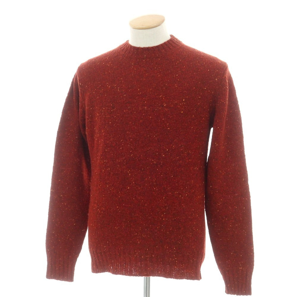 【新品】アスペジ ASPESI ウール クルーネック プルオーバーニット ダークレッド【 46 】【 状態ランクN 】【 メンズ 】