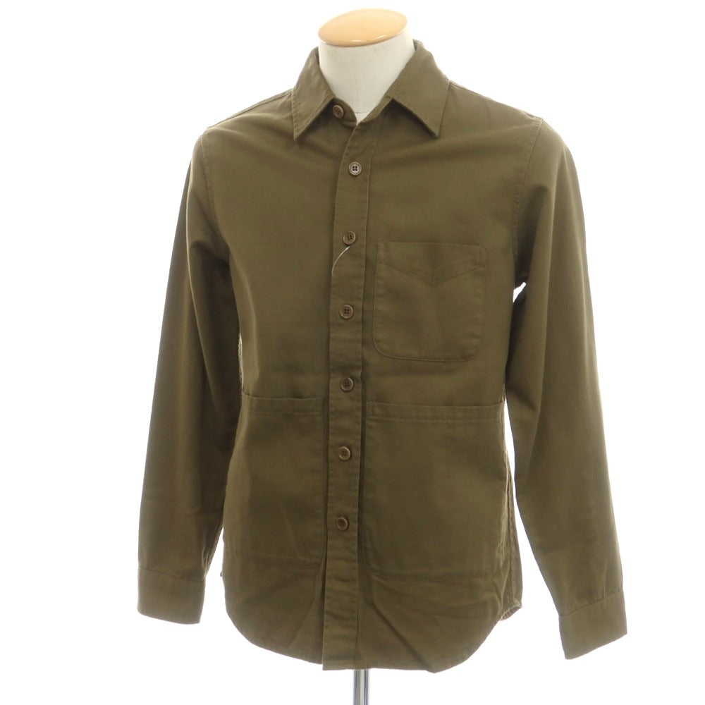 【新品】アスペジ ASPESI コットン レギュラーカラー カジュアルシャツ オリーブ【 XS 】【 状態ランクN 】【 メンズ 】