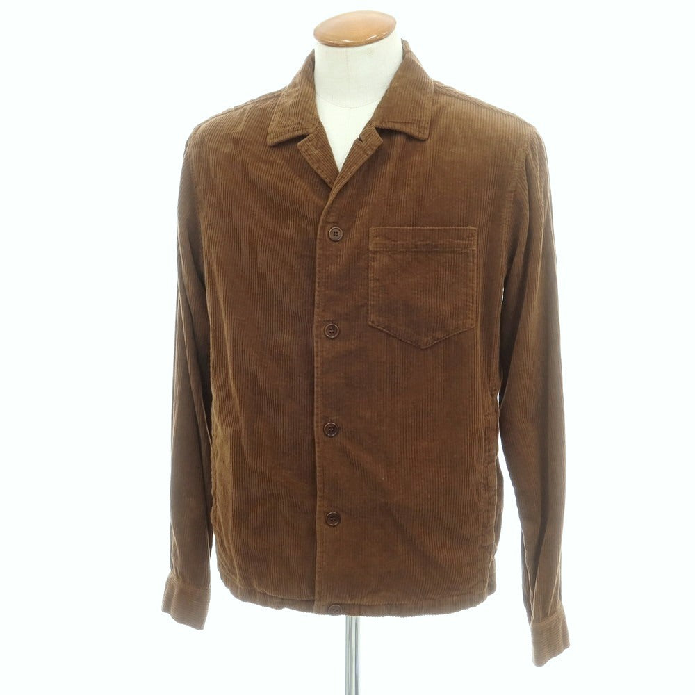 【新品】アスペジ ASPESI コットン 中太畝 コーデュロイ シャツブルゾン ブラウン【 M 】【 状態ランクN 】【 メンズ 】