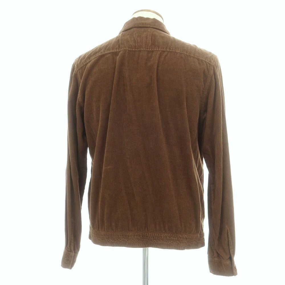 【新品】アスペジ ASPESI コットン 中太畝 コーデュロイ シャツブルゾン ブラウン【 M 】【 状態ランクN 】【 メンズ 】