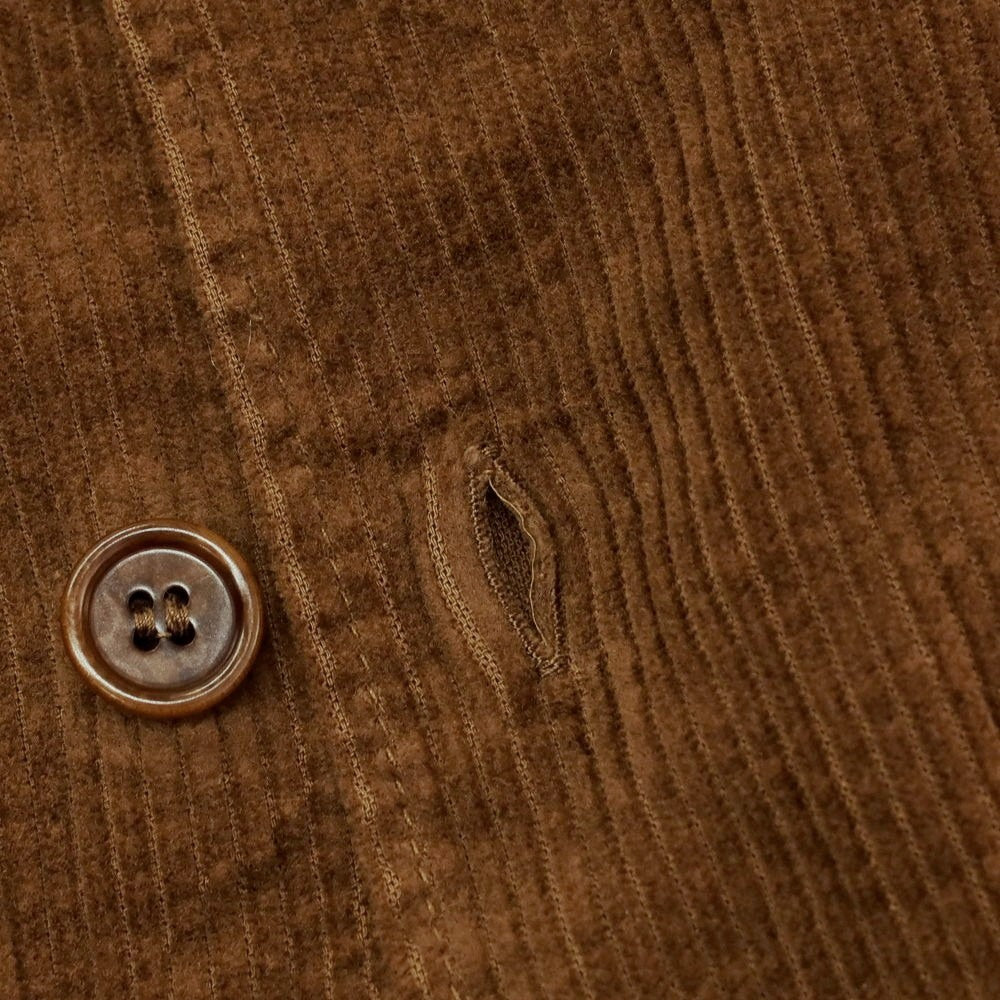 【新品】アスペジ ASPESI コットン 中太畝 コーデュロイ シャツブルゾン ブラウン【 M 】【 状態ランクN 】【 メンズ 】