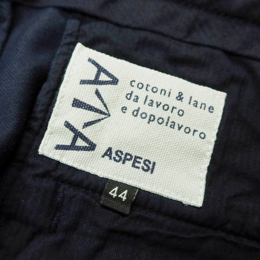 【新品】アスペジ ASPESI ストレッチ コットン イージースラックスパンツ ネイビー【 44 】【 状態ランクN 】【 メンズ 】