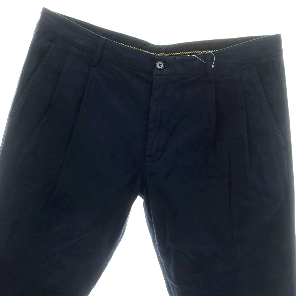 【新品】アスペジ ASPESI ストレッチ コットン イージースラックスパンツ ネイビー【 52 】【 状態ランクN 】【 メンズ 】