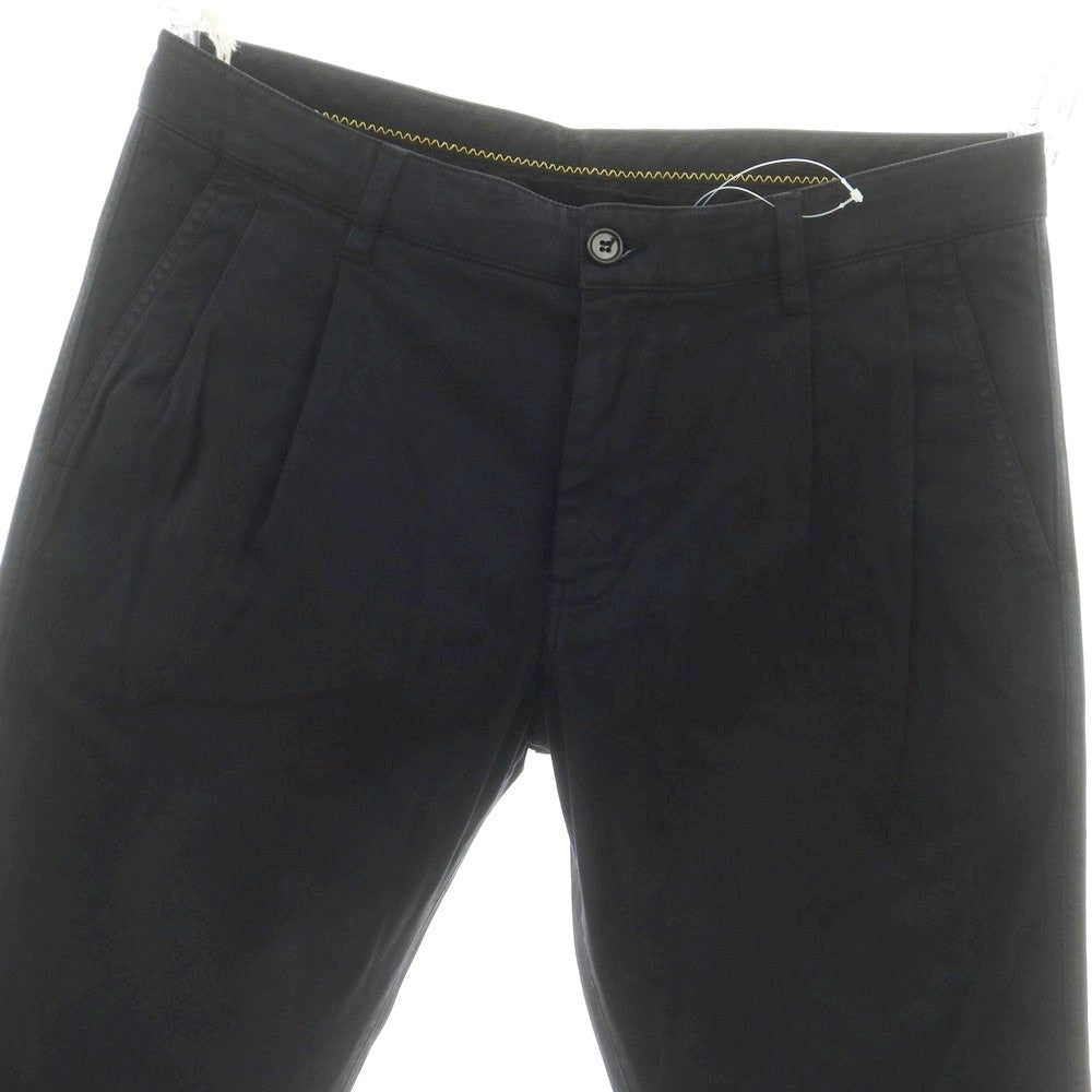 【新品】アスペジ ASPESI ストレッチ コットン イージースラックスパンツ ブラック【 46 】【 状態ランクN 】【 メンズ 】