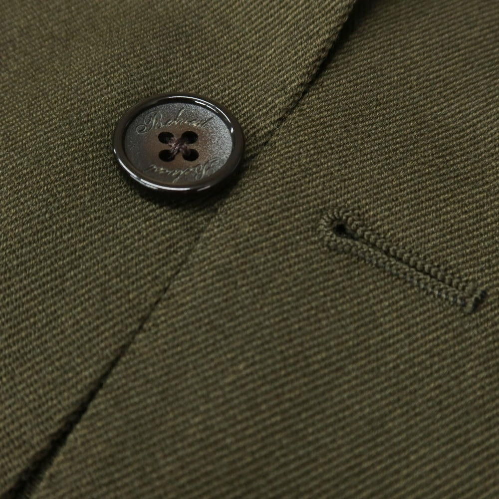 【新品】ベルベスト Belvest ツイルウールコットン 3つボタンスーツ オリーブ【 50 Drop7 】【 状態ランクN 】【 メンズ 】