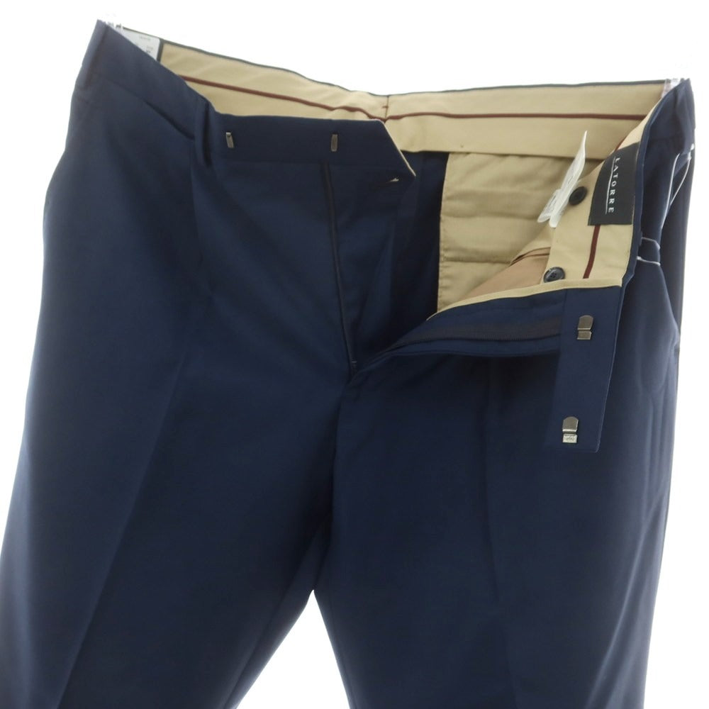 【新品】サルトリア ラトーレ SARTORIA LATORRE ウール ドレススラックスパンツ ネイビー【 50 】【 状態ランクN 】【 メンズ 】