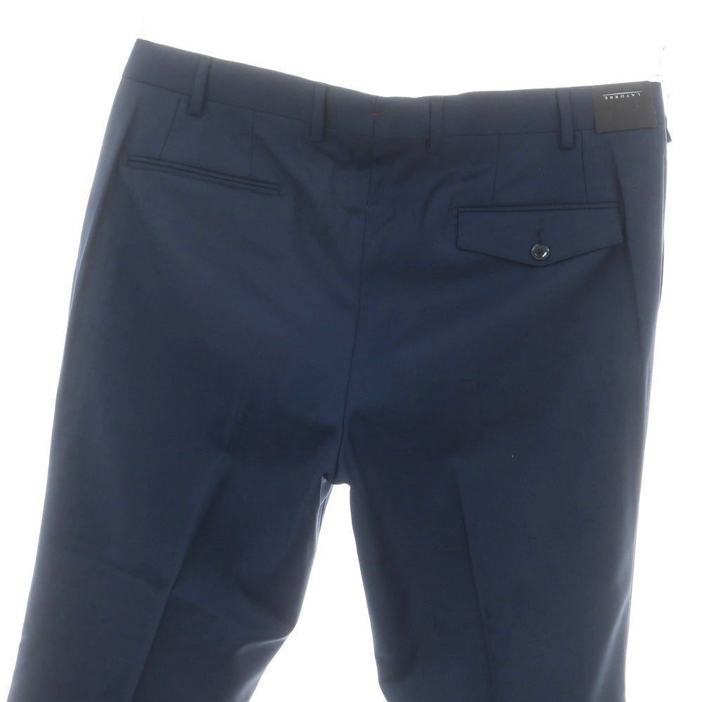 【新品】サルトリア ラトーレ SARTORIA LATORRE ウール ドレススラックスパンツ ネイビー【 50 】【 状態ランクN 】【 メンズ 】