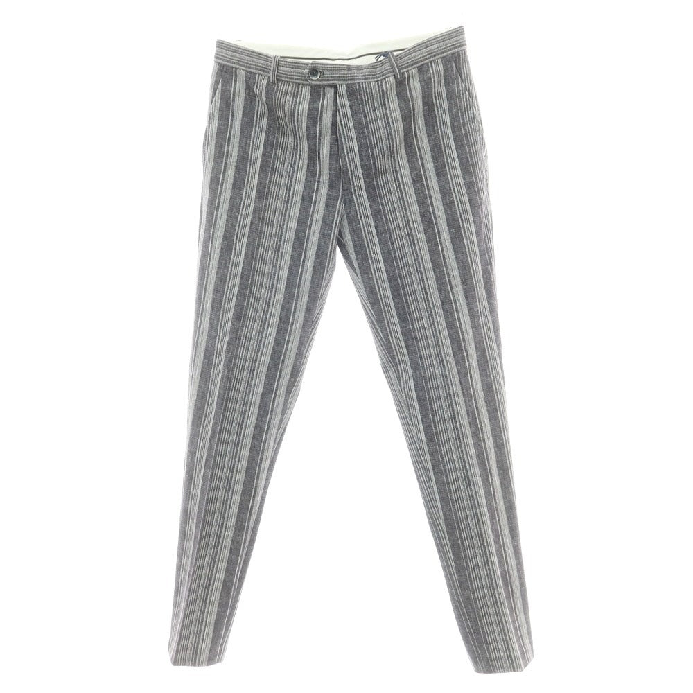 【新品】チルコロ1901 CIRCOLO 1901 ジャージーコットン カジュアルスラックスパンツ グレーxホワイト【 48 】【 状態ランクN 】【 メンズ 】