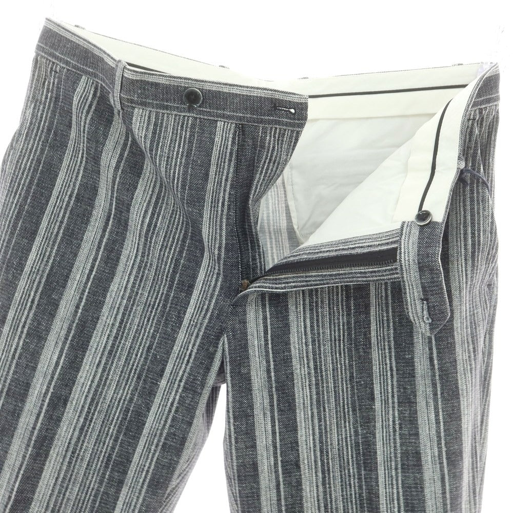 【新品】チルコロ1901 CIRCOLO 1901 ジャージーコットン カジュアルスラックスパンツ グレーxホワイト【 52 】【 状態ランクN 】【 メンズ 】