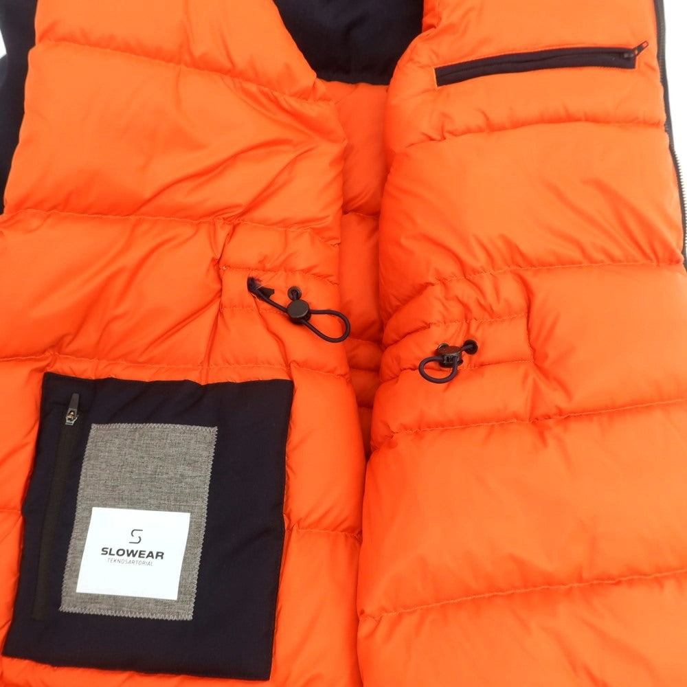 【新品】スローウェア SLOWEAR TEKNOSARTORIAL ポリエステルレーヨン ダウンコート ネイビー【 48 】【 状態ランクN 】【 メンズ 】