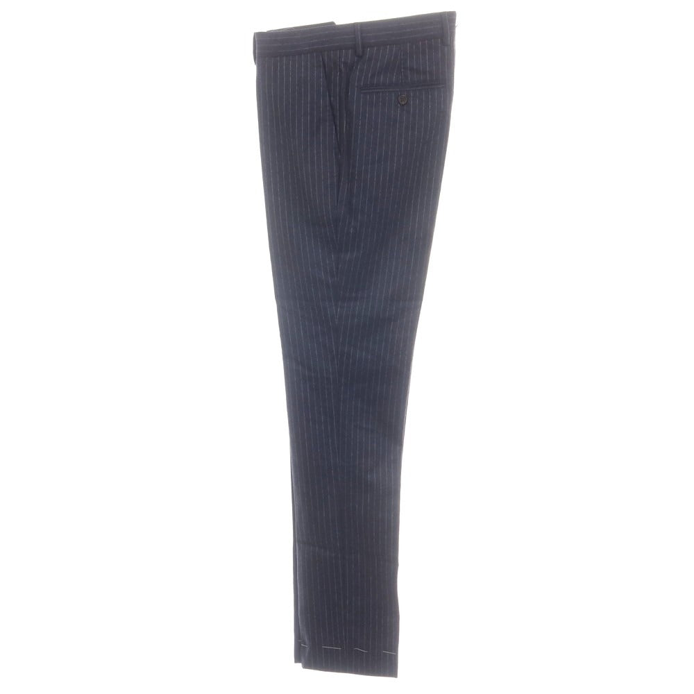 【新品】ブルネロクチネリ Brunello Cucinelli ウール ストライプ 6B ダブルスーツ ネイビーxホワイト【 48 】【 状態ランクN 】【 メンズ 】