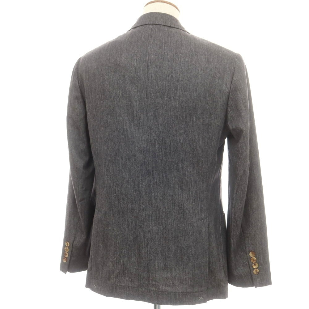 【新品】ブルネロクチネリ Brunello Cucinelli ツイルウール テーラードジャケット グレー【 48 】【 状態ランクN 】【 メンズ 】