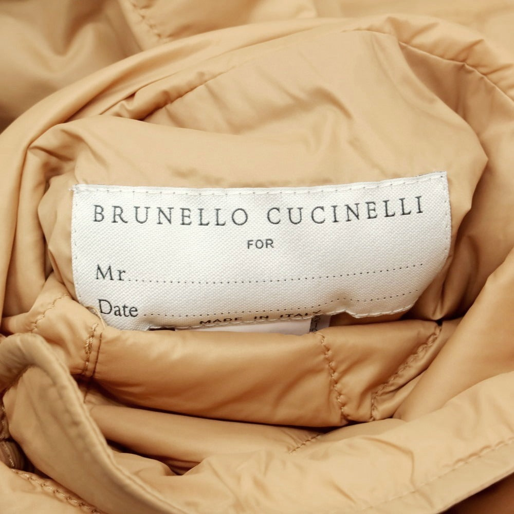 【新品】ブルネロクチネリ Brunello Cucinelli ウールシルクカシミヤ キルティング リバーシブルジャケット ダークグレーxベージュ【 M 】【 状態ランクN 】【 メンズ 】