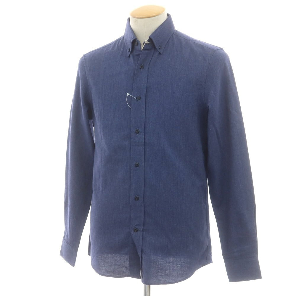【新品】ブルネロクチネリ Brunello Cucinelli ツイルコットン ボタンダウンシャツ ライトネイビー【 XS 】【 状態ランクN 】【 メンズ 】