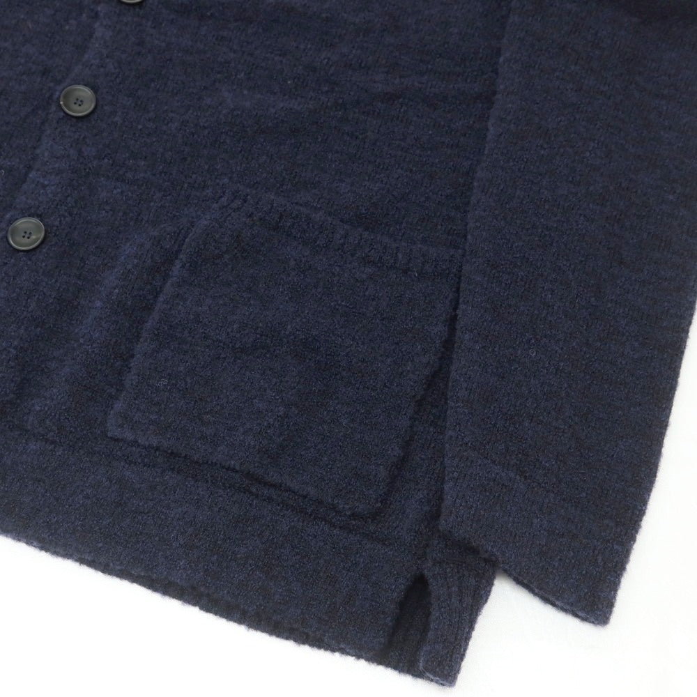 【新品】ザノーネ ZANONE ウールナイロン 襟付き ニット カーディガン ネイビー【 52 】【 状態ランクN 】【 メンズ 】