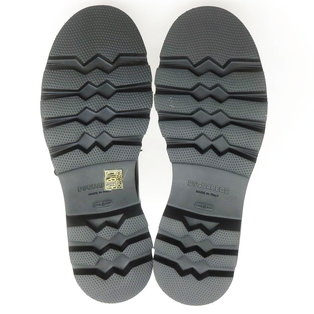 【新品】ディースクエアード DSQUARED2 レザー レースアップブーツ ブラック【 42 】【 状態ランクN 】【 メンズ 】