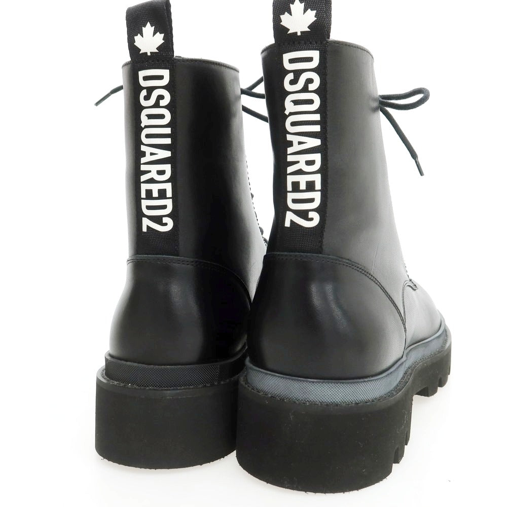 【新品】ディースクエアード DSQUARED2 レザー レースアップブーツ ブラック【 42 】【 状態ランクN 】【 メンズ 】