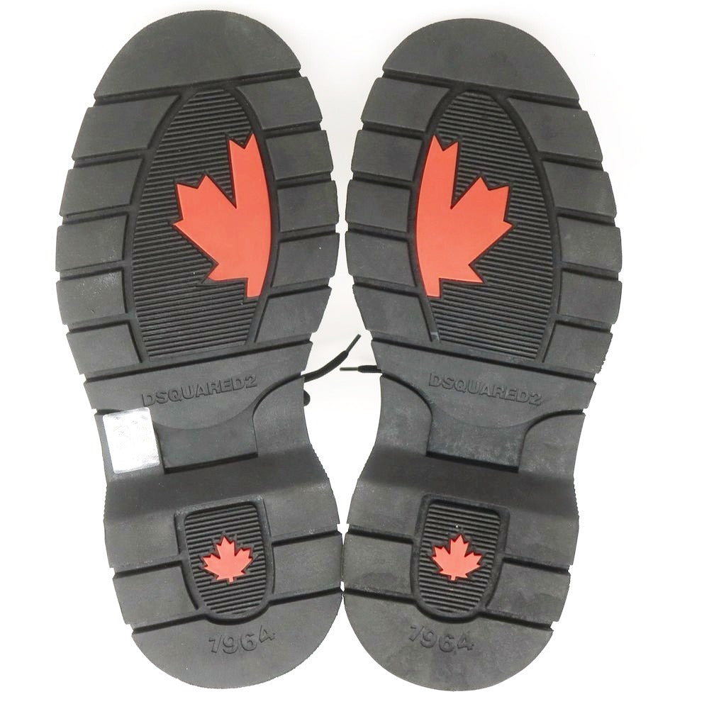 【新品】ディースクエアード DSQUARED2 レザー コンバットブーツ ブラック【 40 】【 状態ランクN 】【 メンズ 】