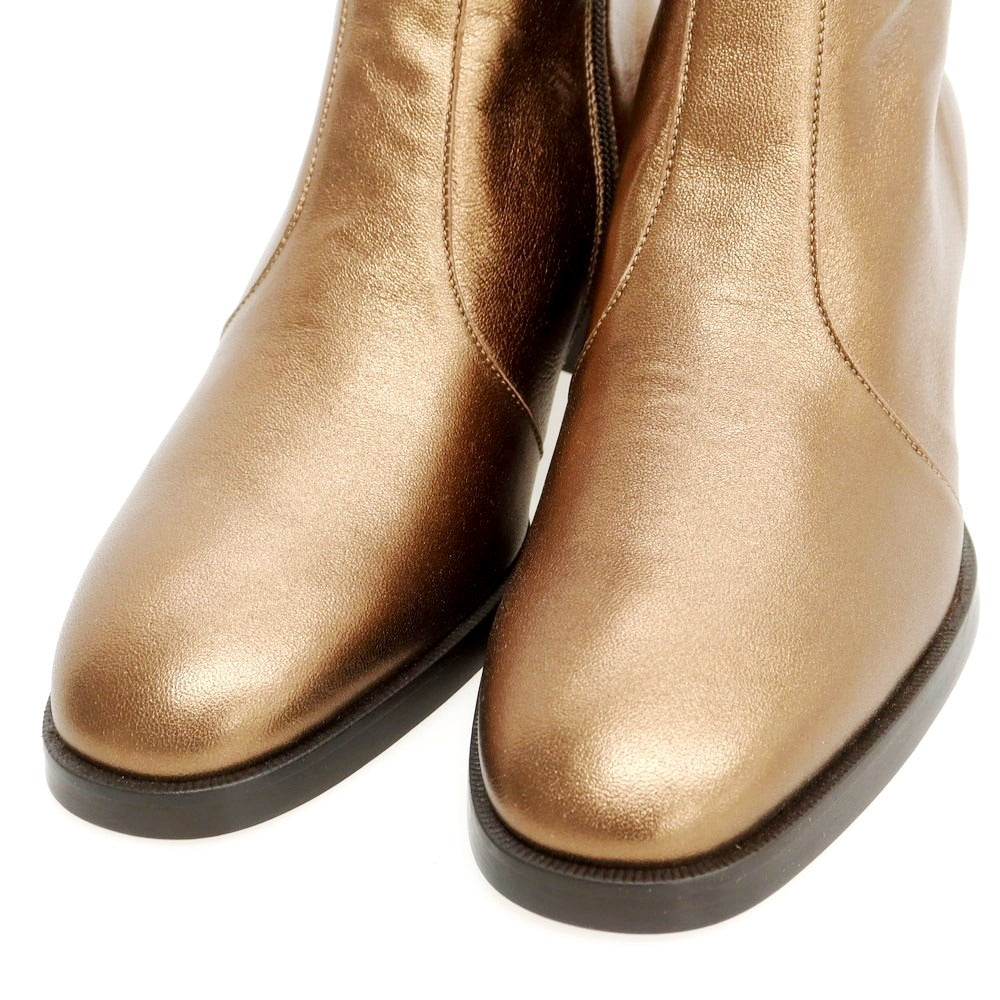 【新品】ディースクエアード DSQUARED2 レザー サイドジップブーツ メタリックブラウン【 40 】【 状態ランクN 】【 メンズ 】